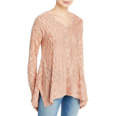 

Cupio Womens Space Dye Рубашка с V-образным вырезом Топ-пуловер BHFO 8179, Tan