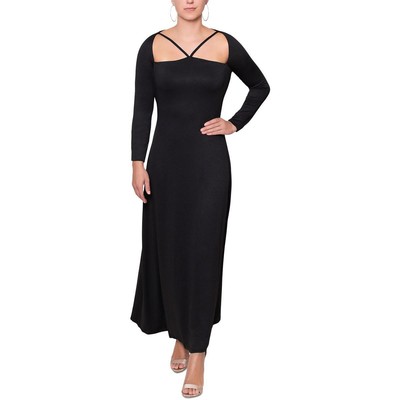Женское черное длинное платье для коктейлей и вечеринок Rachel Rachel Roy XXL BHFO 9852