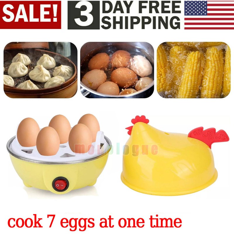 Rapid Egg Cooker Rooster Electric Dash Boiler Steam Automatic Kitchen
