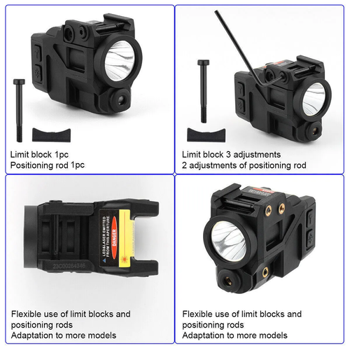 Green Red Blue Laser Sight 500lm Flashlight Combo For Glock 17 19 Taurus G2C G3C