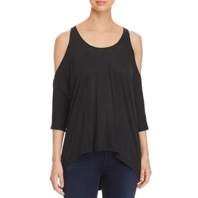 

Женская черная прозрачная блузка с открытыми плечами Elan  BHFO 5811, Черный