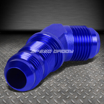 НАРУЖНАЯ РЕЗЬБА 12AN AN-12 3/4, 45-ГРАДУСНАЯ ПЕРЕГОРОДКА, РАСШИРЯЮЩИЙСЯ ФИТИНГ ИЗ СИНЕГО АЛЮМИНИЯ С ОТДЕЛКОЙ