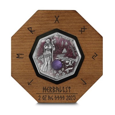Germania Mint - Witchcraft - #2.Herbalist 2 oz Silbermünze 2025 UHR AF  UV