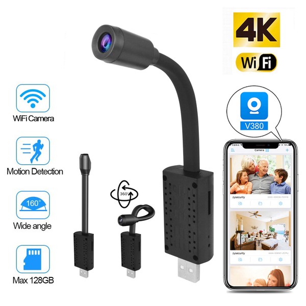 US Wireless WIFI Spy Camera Mini DIY Hidden Screw Pinhole HD Nanny Cam Video DVR - Image 11