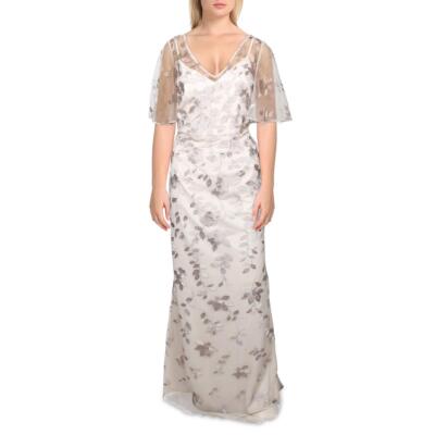 

Adrianna Papell Женское вечернее платье с цветочной вышивкой Русалка Платье BHFO 9187, Champagne multi