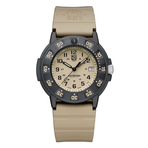 Pre-owned Luminox Sea Xs.3010.evo.s Beige Dial Original Navy Seal Mens Watch