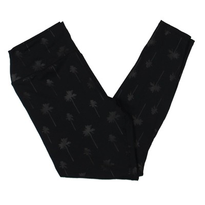 

Женские черные спортивные леггинсы Spiritual Gangster Love Sculpt  BHFO 0047, Black palm trees
