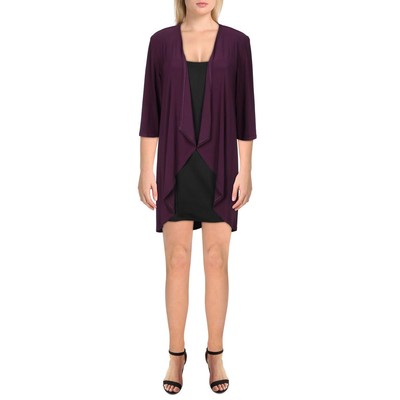 R&M Richards Женский фиолетовый вязаный блейзер-пыльник Petites 10P BHFO 8780