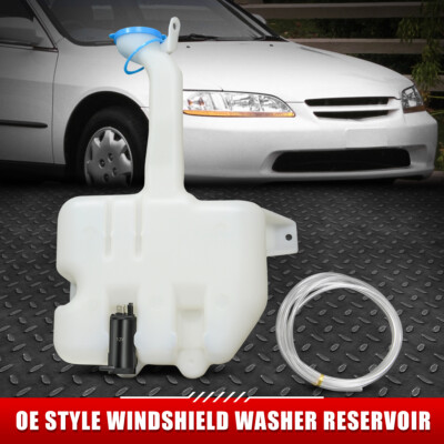 ДЛЯ 98-02 HONDA ACCORD OE STYLE БАЧОК ДЛЯ ЖИДКОСТИ ОМЫВАТЕЛЯ ЛОБОВОГО СТЕКЛА В СТИЛЕ OE + КРЫШКА + НАСОС