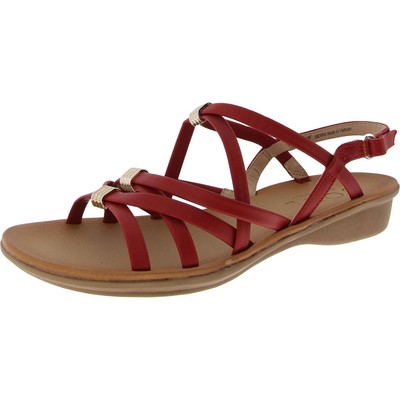 SOUL Naturalizer Womens Sierra Red Strappy Sandals 8 Wide (C,D,W) BHFO 4981