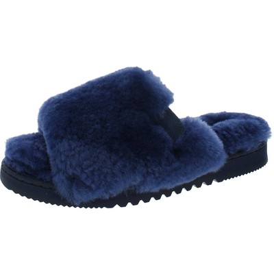 Женские синие шлепанцы на плоской подошве Fireside by Dearfoams, 7.5 Medium (B,M) BHFO 3897