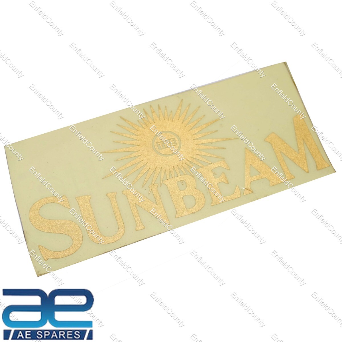 THE SUNBEAM Fuel Tank Golden Decal Sticker Pair 162x70mm 