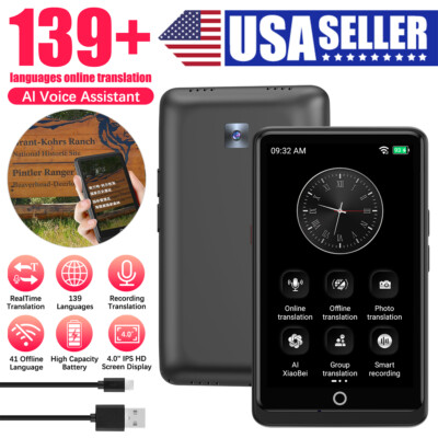 2024 Wifi Offline Smart Real Time Translator 139+ Languages AI Voice Translate
