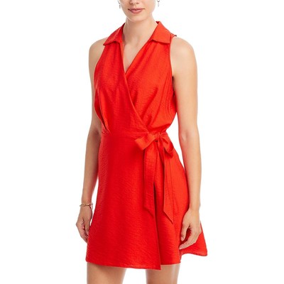 Женская мини-рабочая одежда с искусственным покрытием Vince Camuto, платье-рубашка BHFO 0996