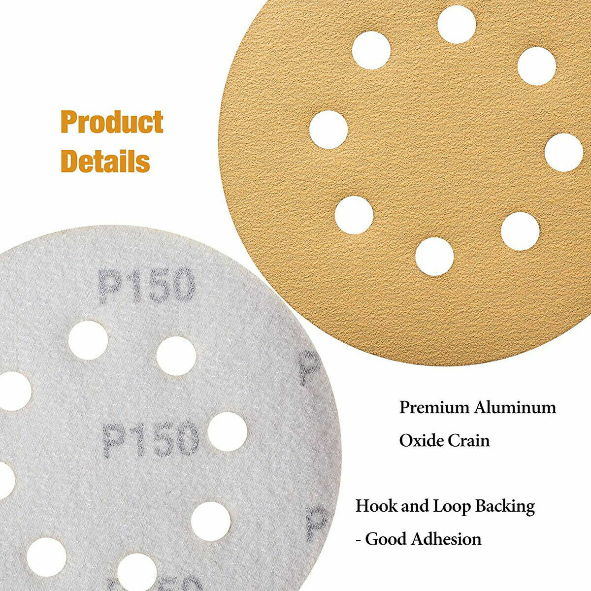 5 inch Sanding Discs 80-800 Grit Hook Loop 8-Hole Sandpaper Orbital Sander Paper