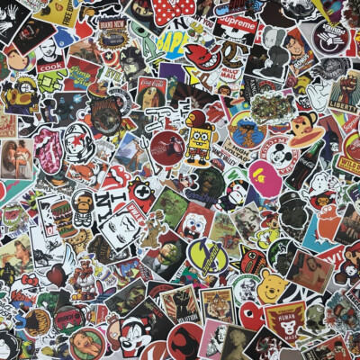 Lot 100 Random Vinyl Laptop Skateboard Stickers bomb Luggage Decals Dope Sticker