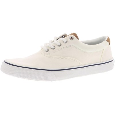 Sperry Mens Striper II CVO White Canvas Sneakers Shoes 11 Medium (D) BHFO 3916