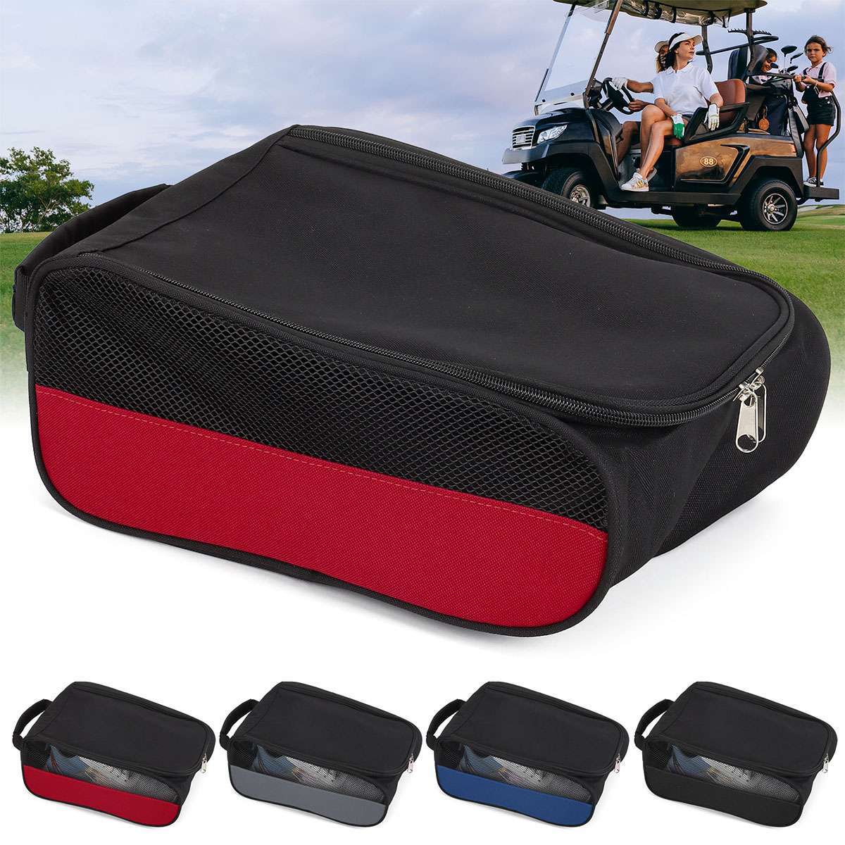 Oxford Golf Shoe Bag Portable Breathable Large Capacity Shoes Storage Bags Case