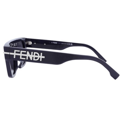 Pre-owned Fendi Grey Browline Unisex Sunglasses Fe40091u 90a 54 Fe40091u 90a 54 In Gray