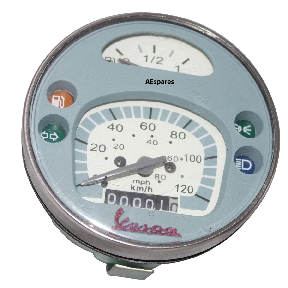 VESPA SPEEDOMETER LML STELLA PX Lusso 80, 125, 150, 200, 120KMPH- 80MPH GREY  