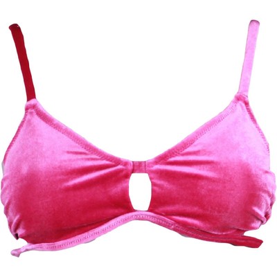 

Женский розовый бархатный топ для плавания Jessica Simpson, раздельный купальник  BHFO 7247, Razzle