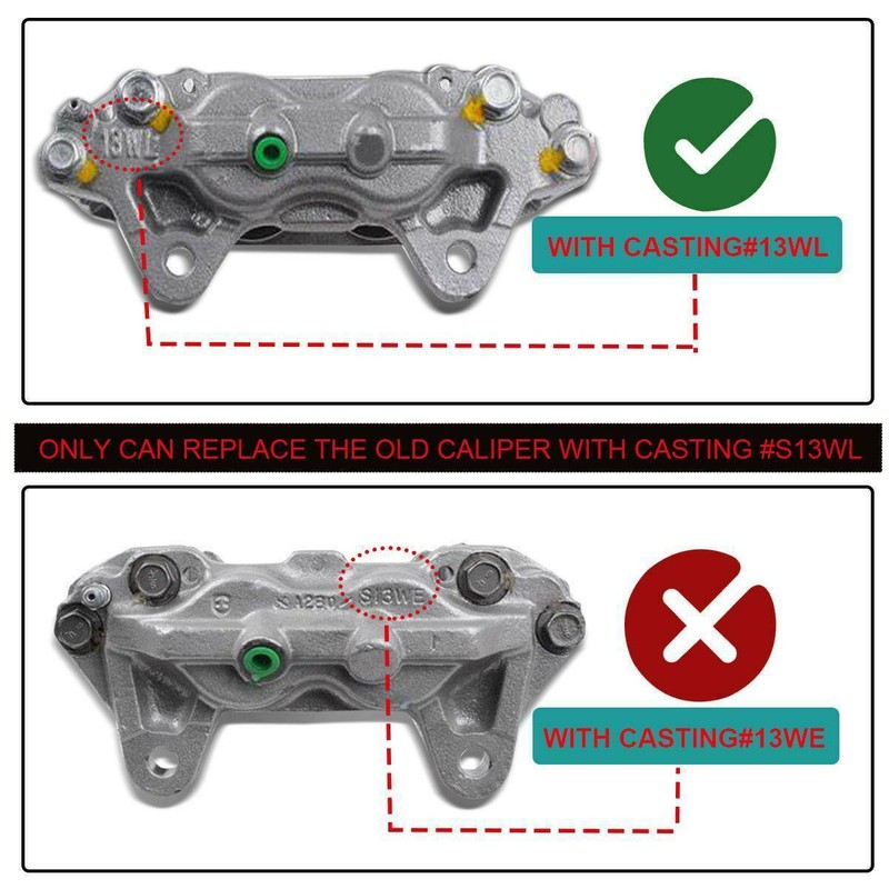 Front Pair Brake Caliper Assy for Toyota 4Runner 2003-2005 Tundra 2000