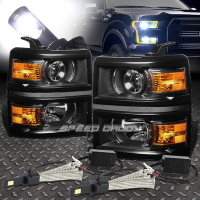 ЧЕРНАЯ ФАРА ПРОЕКТОРА + ЯНТАРНЫЙ УГОЛ + БЕЛАЯ СВЕТОДИОДНАЯ СИСТЕМА 6000K ДЛЯ 14-15 K2XX