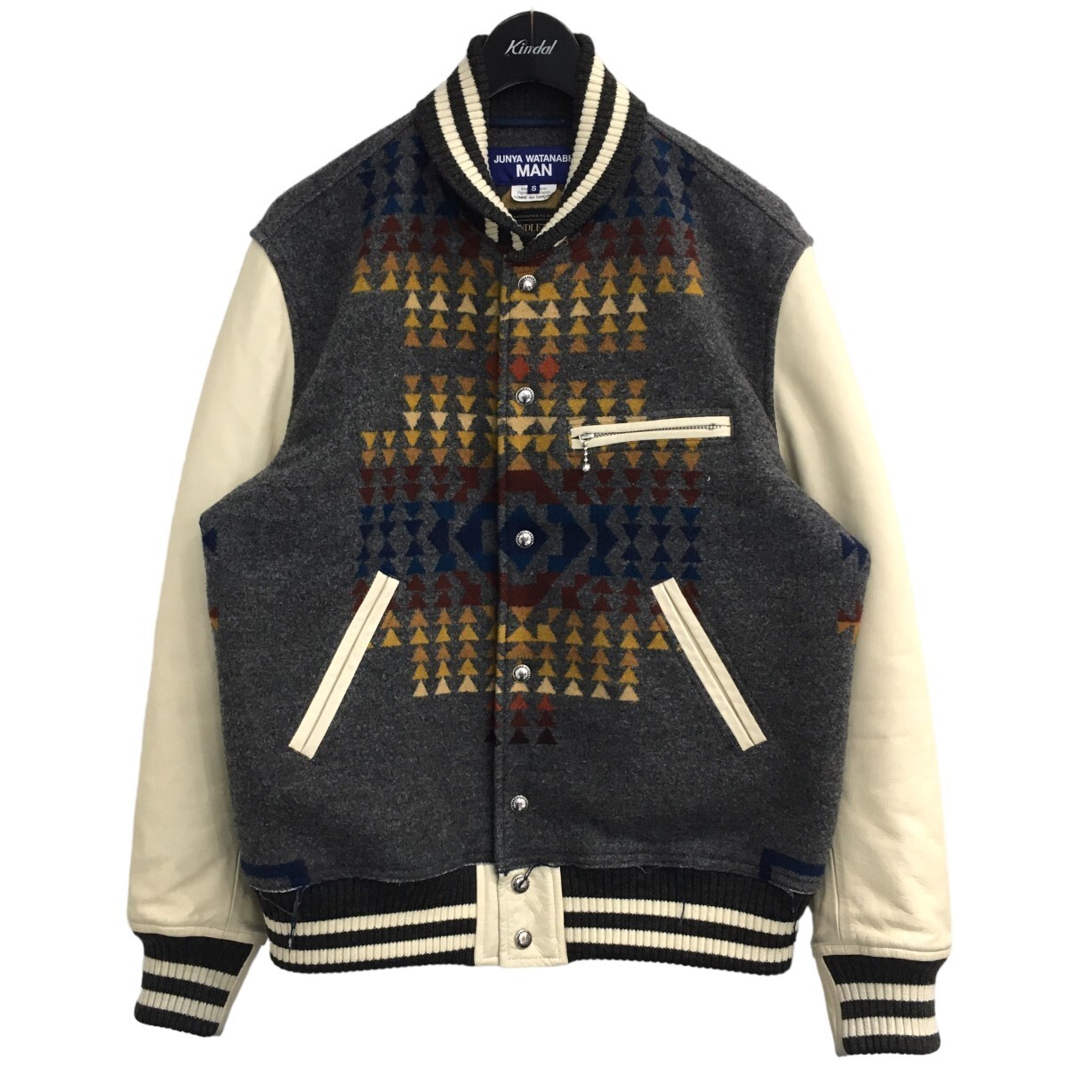 ジャケット・アウター junya watanabe man 23aw varsity jacket Wool-blend varsity jacket in black - Junya Watanabe | Mytheresa