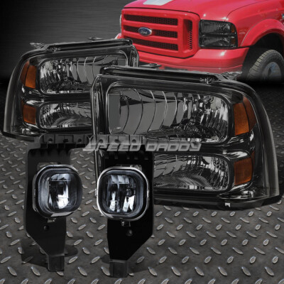ФАРЫ С ДЫМЧАТЫМИ ЛИНЗАМИ + ПРОТИВОТУМАННАЯ ФАРА ДАЛЬНЕГО СВЕТА ДЛЯ 05-07 FORD SUPER DUTY LHS +RHS