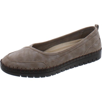 Easy Street Womens Poe Beige Slip-On Sneakers Shoes 10 Medium (B,M) BHFO 1375