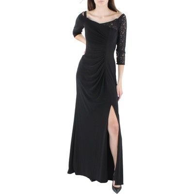 

Adrianna Papell Женское черное кружевное вечернее платье  BHFO 4770, Черный