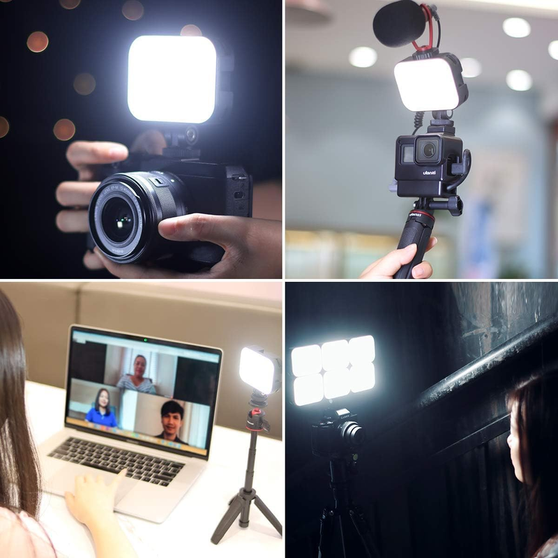 VL100C Bi-Color LED Video Light on Camera,Mini Rechargeable 2000mAh LED Camera L