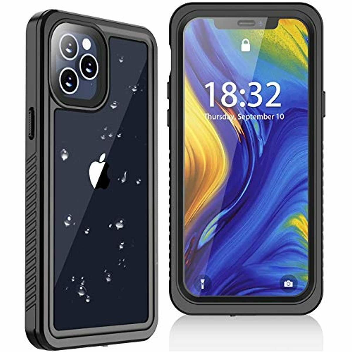 New Iphone 12 Pro Max Case Ip68 Waterproof Builtin Screen Protector Bumper Cover Ebay
