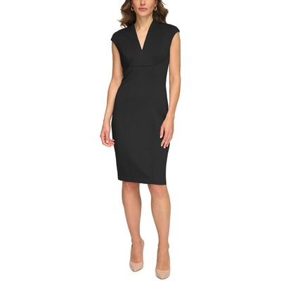 Женское черное платье-футляр с разрезом от Tommy Hilfiger 14 BHFO 7002