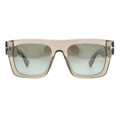 TOM FORD TOM FORD FAUSTO GRADIENT BROWN BROWLINE MEN'S SUNGLASSES FT0711 47Q 53