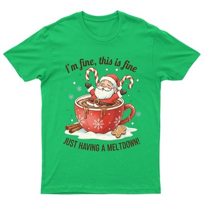 Im Fine This Is Camiseta Unisex Regalo Retro Temporada Divertido Navidad Clau...