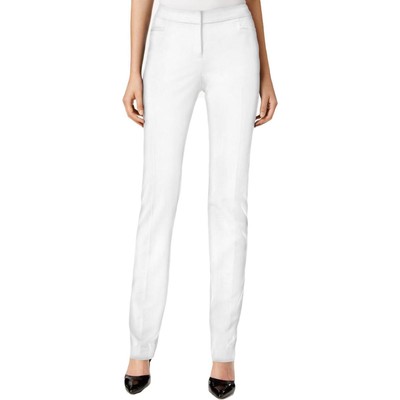 Alfani Womens Ivory Modern Slim Fit Workwear Straight Leg Pants 16 BHFO 1821