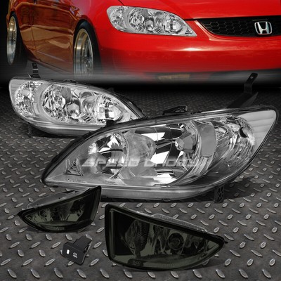 ХРОМИРОВАННАЯ ФАРА + ЧЕТКИЙ СИГНАЛ ПОВОРОТА + ЗАКОПЧЕННАЯ ПРОТИВОТУМАННАЯ ФАРА + ВЫКЛЮЧАТЕЛЬ ДЛЯ 04-05 CIVIC 2/4D