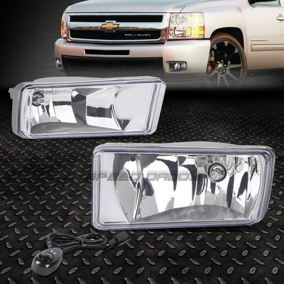 ДЛЯ 07-15 SILVERADO SIERRA 1500 2500 3500 ПРОТИВОТУМАННЫХ ФАР С ПРОЗРАЧНЫМИ ЛИНЗАМИ и ВЫКЛЮЧАТЕЛЕМ