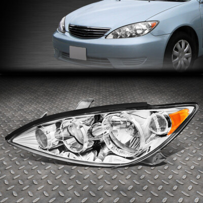 ДЛЯ 05-06 TOYOTA CAMRY ХРОМИРОВАННЫЙ КОРПУС СО СТОРОНЫ ВОДИТЕЛЯ, ЯНТАРНАЯ УГЛОВАЯ ЛАМПА ФАРЫ