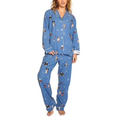 P.J. Salvage Womens Cotton 2PC Loungewear Pant Set BHFO 9100