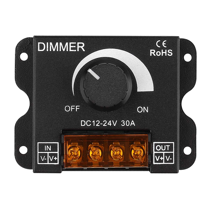LED Light Strip Dimmer DC12-24V 30A PWM Controller Knob Bright...