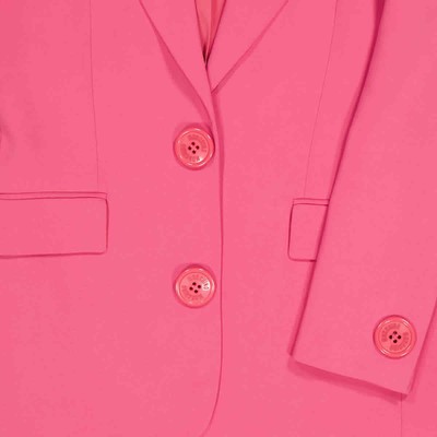 Pre-owned Moschino Fuschia Single-breasted Blazer Jacket, Brand Size 40 (us Size 6) In Pink