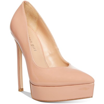Женские лакированные туфли-лодочки Madden Girl LIDIA Tan, 10 см, средний размер (B, M), BHFO 6189
