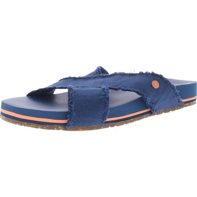 

Женские панамские темно-синие шлепанцы Vionic Beach 7 Medium (B,M) BHFO 7453, Navy canvas