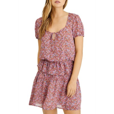 

Женская красная рубашка с баской и воротником-стойкой Sanctuary Meet You There  BHFO 1057, Meadow ditsy