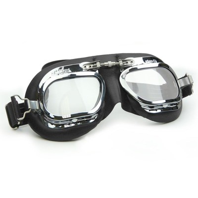 Halcyon Mark 410 Aviator Style Classic Goggles - Black Premium Leather