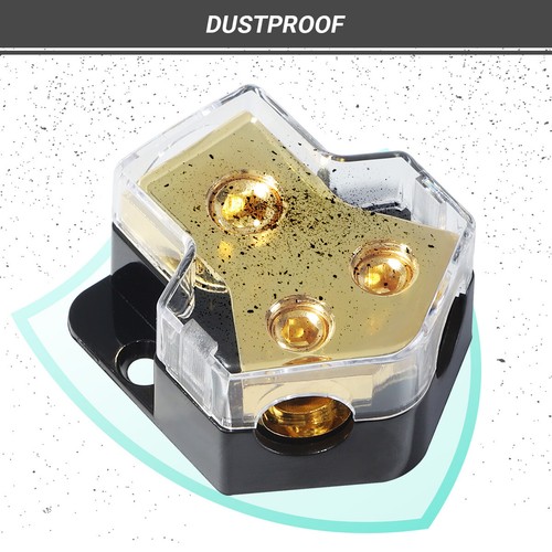 Car Audio Splitter Amp Power 0/2/4 Gauge In 4/6/8 Gauge Out Distribution Block