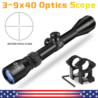 3-9x40 Hunting Rifle Scope Duplex Crosshair Reticle Optical Gun Scope with Mount