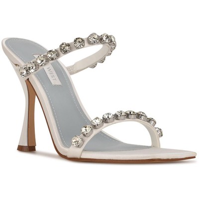 

Женские белые атласные туфли без шнуровки Nine West Aria 6, средние (B,M) BHFO 2662, Белый, Aria